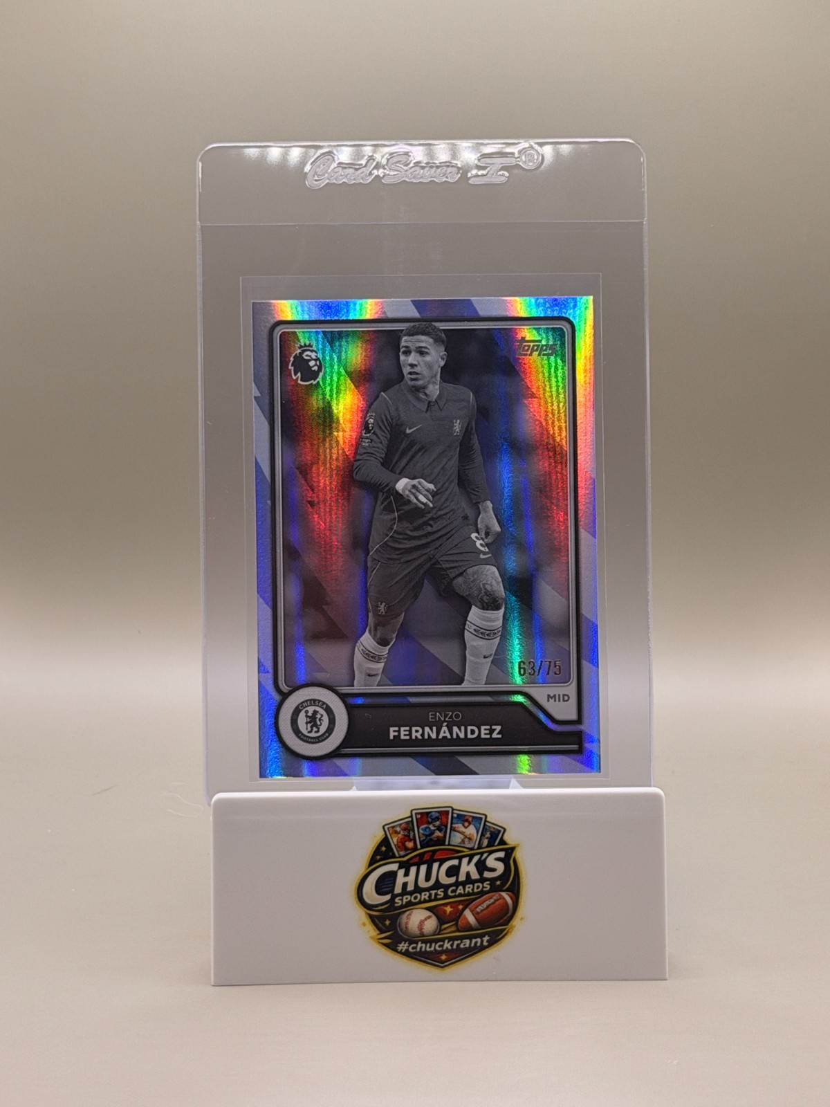Enzo Fernandez Topps Premier League 26/27 Chelsea /75 Black And White