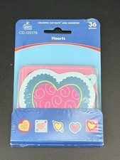 NWT Hearts Mini Cutouts. 36 Cutouts. 3" x 3"