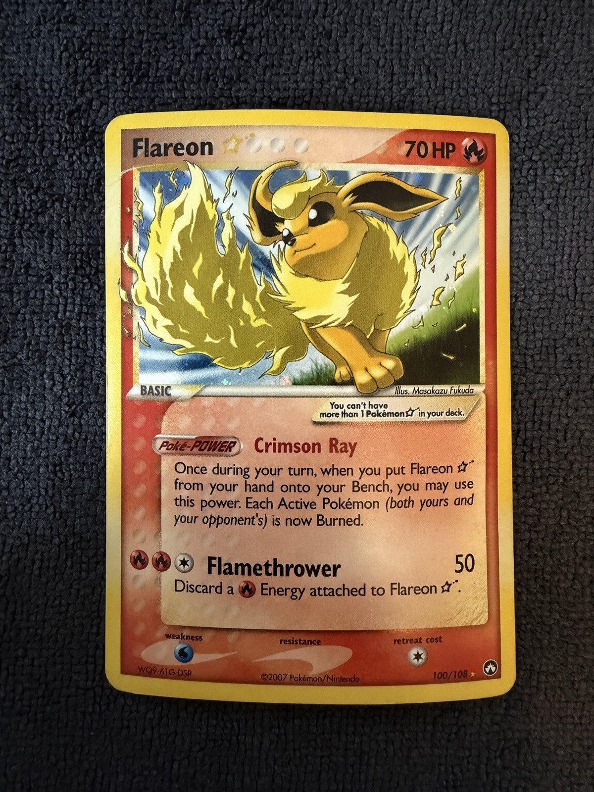 Flareon Gold Star 100/108 EX Power Keepers (2007) HOLO Pokémon