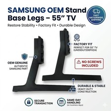 SAMSUNG OEM Stand Base Legs for 55" TV UN55DU7200FXZA No Screws