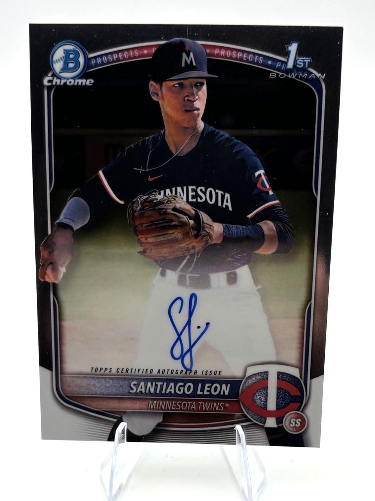 2025 Bowman Chrome - Prospect Autographs Santiago Leon #CPA-SL Twins