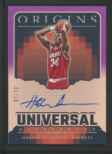 2024-25 HAKEEM OLAJUWON 01/18 AUTO PANINI ORIGINS UNIVERSAL AUTOGRAPHS