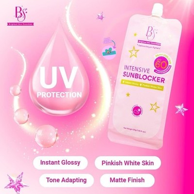 Brightest Skin Essentials Sunblock Sunscreen SPF60 Pouch