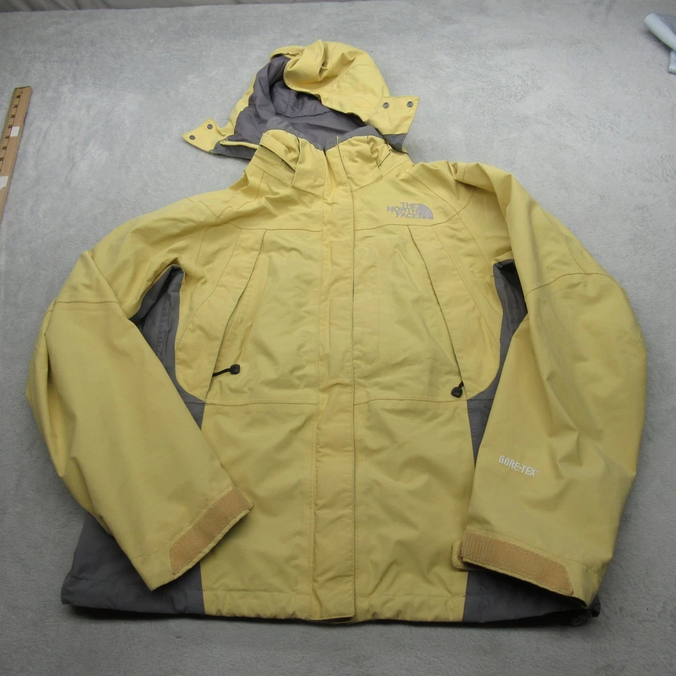 Chaqueta North Face Gore Tex Mujer Pequeña Amarilla Lluvia Con Capucha Impermeable 3 en 1 Shell Foto 2 de 4