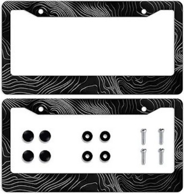 2Pcs Topography Map License Plate Frame Exploration D Color: Topography Map_10