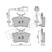 Metelli BremsbeläGe Bremsbelegsatz Hinten FüR VW Polo Seat Ibiza III Cordoba