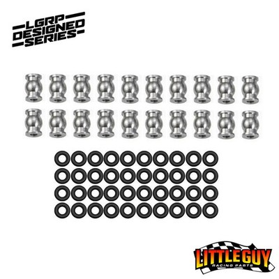 Little guy racing 20PC STAINLESS STEEL LINK BALL 1/24 LGRPLGAC100