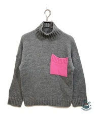 J.W.ANDERSON Patch Pocket Turtleneck Jumper Size: S Gray Men KW0508YN0144543