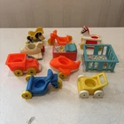 Vtg Fisher Price Little People 10pc Nursery Rocking Horse Tricycle Playpen