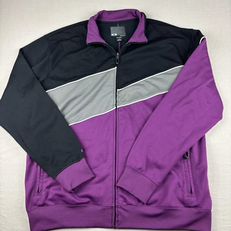 Chaqueta OAKLEY Cremallera Completa 2009 Master Track Púrpura y Negra Para Hombre Talla Grande” Foto 4 de 4