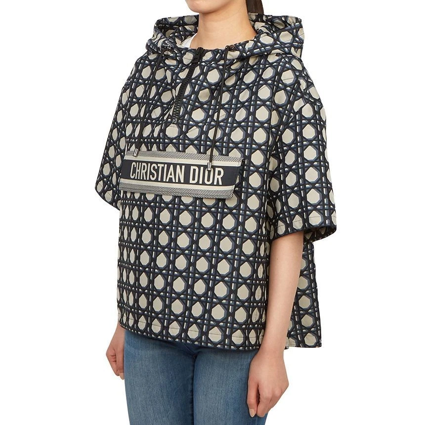 Dior Christian Macrocana Giacca donna con cappuccio manica corta Anorak 417C19A2378 5856