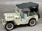 Vintage Tonka Police Jeep Pressed Steel White 1960s Toy Truck ESTATE FIND  ROUGH