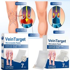 4 20X Vein Target Microneedle Patches Advanced Varicose Veins Treatment for Legs