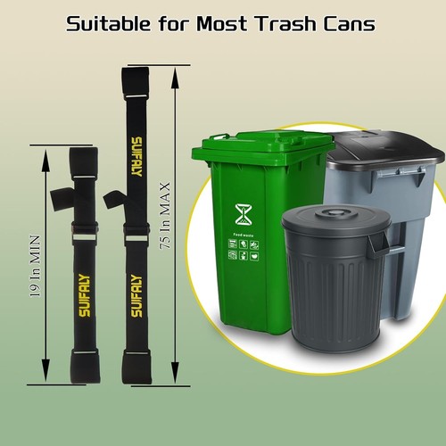 Heavy Duty Trash Can Lock Strap Wildlife Proof Raccoon Bear Resistant 75 Inch - Bild 4 von 8