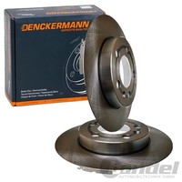 2X Denckermann Bremsscheiben 239Mm Voll Hinten Passend FüR Audi A3 TT Skoda Octa