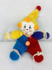 Vintage Russ Berrie Plush Stuffed Toy CoCo the Circus Clown Doll Soft Flannel 5"