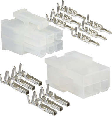 6 Circuit Wire Connector - 5 Complete Conn. w/Pins Mini-Fit Jr  