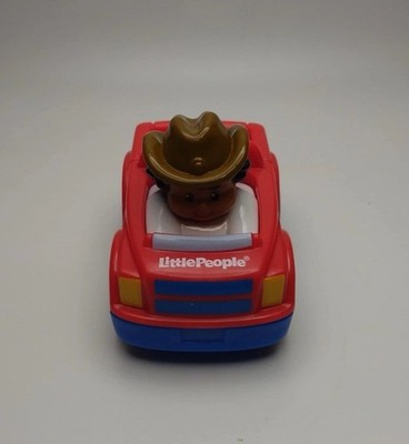 Fisher Price Little People Wheelies Red Truck w/ Jade The Farmer Figure Vehicle