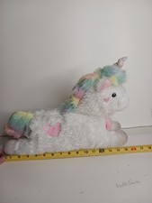 FAO Schwarz Glow Brights Toy Plush LED Sound Pink Unicorn 15" Stuffed Animal