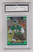 2006 - Topps Chrome - Winston Justice  - ROOKIE CARD - GRADED GEM MINT 10!!!. rookie card picture