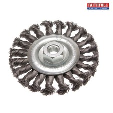 Image of Faithfull Circular Wire Brush 115mm x 12 x M14 x 2 0.35mm Wire - 4311514135