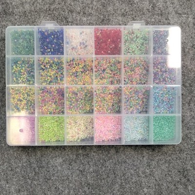 micro glass beads lot Braclet Making 24 Variety Color