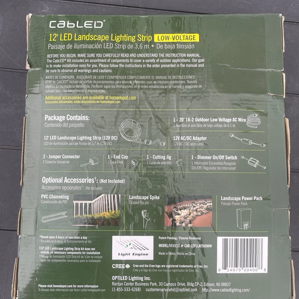 Cabled 12V LED Linear Outdoor Lighting Kit by CREE. 12ft. - Image 2 of 2