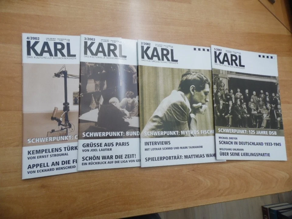 KARL Das kulturelle Schach-Magazin kompletter Jahrgang 2002 mit dem Fischer Heft - Bild 1 von 1