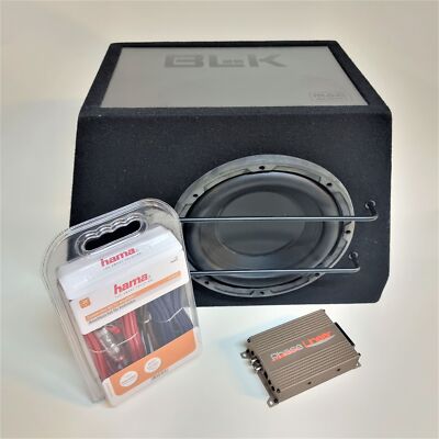 Mac Audio BLK 25 Subwoofer Basslautsprecher Bassreflex 1000 Watt inc. Verstärker