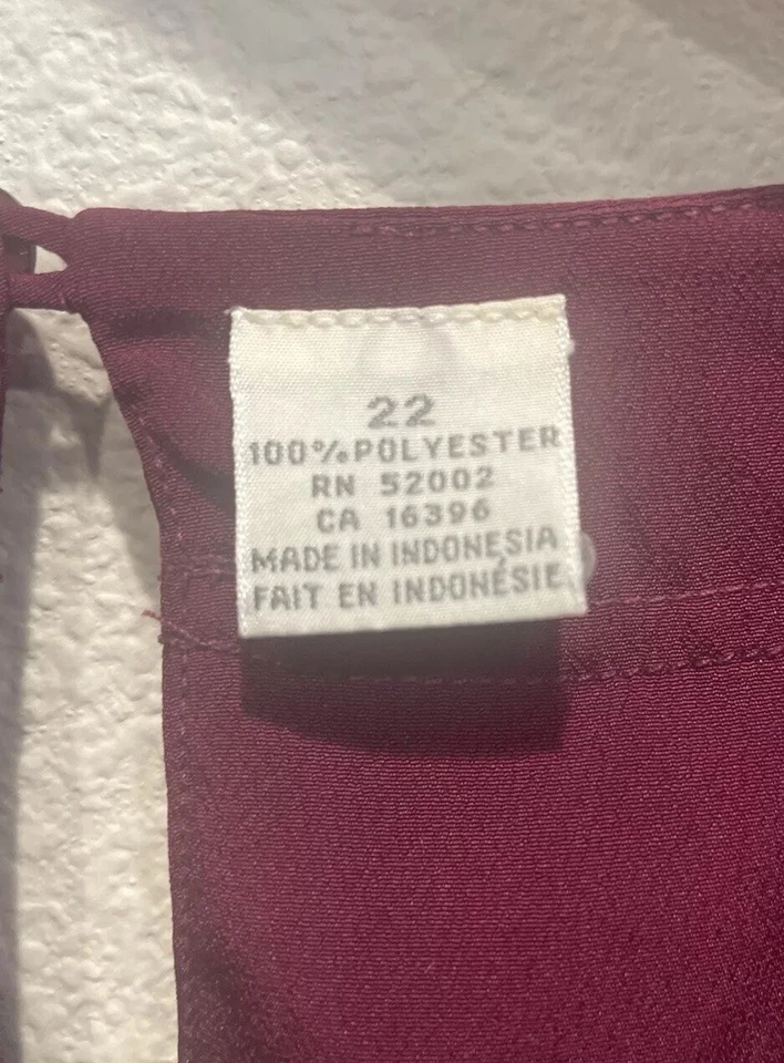 Blusa de Colección Elisabeth Liz Claiborne Talla 22 SS Almohadillas para el Hombro Cerradura bk PÚRPURA/ROSA Foto 4 de 4