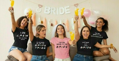 Braut Tshirt UK, Brautjungfernshirt. Bride Squad Shirts, Friends Junggesellinnenabschied T-Shirt