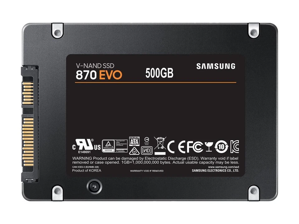 SAMSUNG 870 EVO 500GB SSD 2.5" SATA III V-NAND Internal Solid State Drive - Image 2 of 4