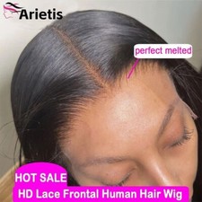 Hd 13x4 Lace Front Wig Straight Transparent Lace Human Hair Wigs 4x4 Closure Wig