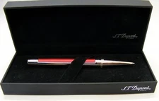 S.T. Dupont Defi Ballpoint Pen, Red With Palladium Accents, 405703, New In Box