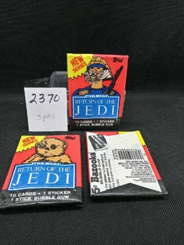 1983 RETURN OF THE JEDI / Star Wars UNOPENED Topps Wax Pack 1 Seulement (1) Série 2 - Photo 1/1