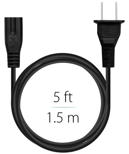 5FT Figure 8 Power Cord Non Polarize Cable for PS3 Xbox One Apple TV Printers - Picture 3 of 5