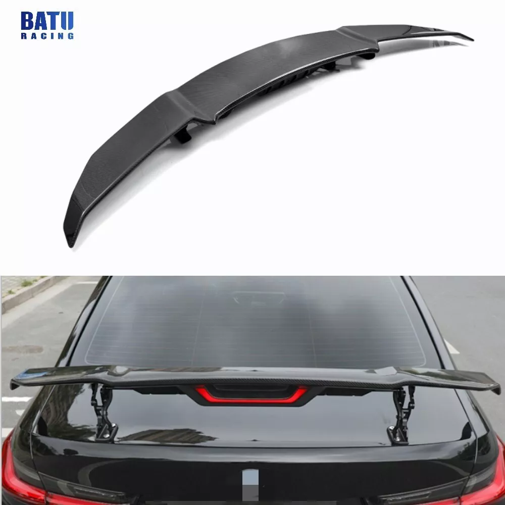 New Universal Real Carbon Fiber Electric Automatic Lift Tail Rear Spoiler  Wings