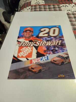 Motion 3D Hologram Wall Poster NASCAR Vintage Tony Stewart Home Depot 20x16 READ