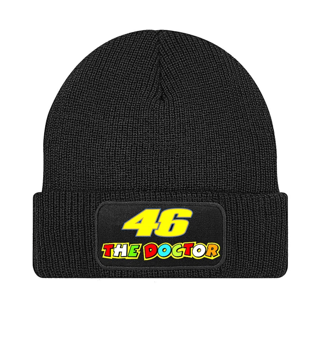 46 The Doctor Rossi Italian Motorcycle Black Beanie Knit Hat - KNITTED134