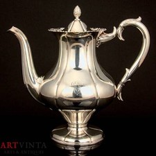Kaffee- / Teekanne Silber 813 Finnland Um 1962 595g Coffee Pot Silver Finland