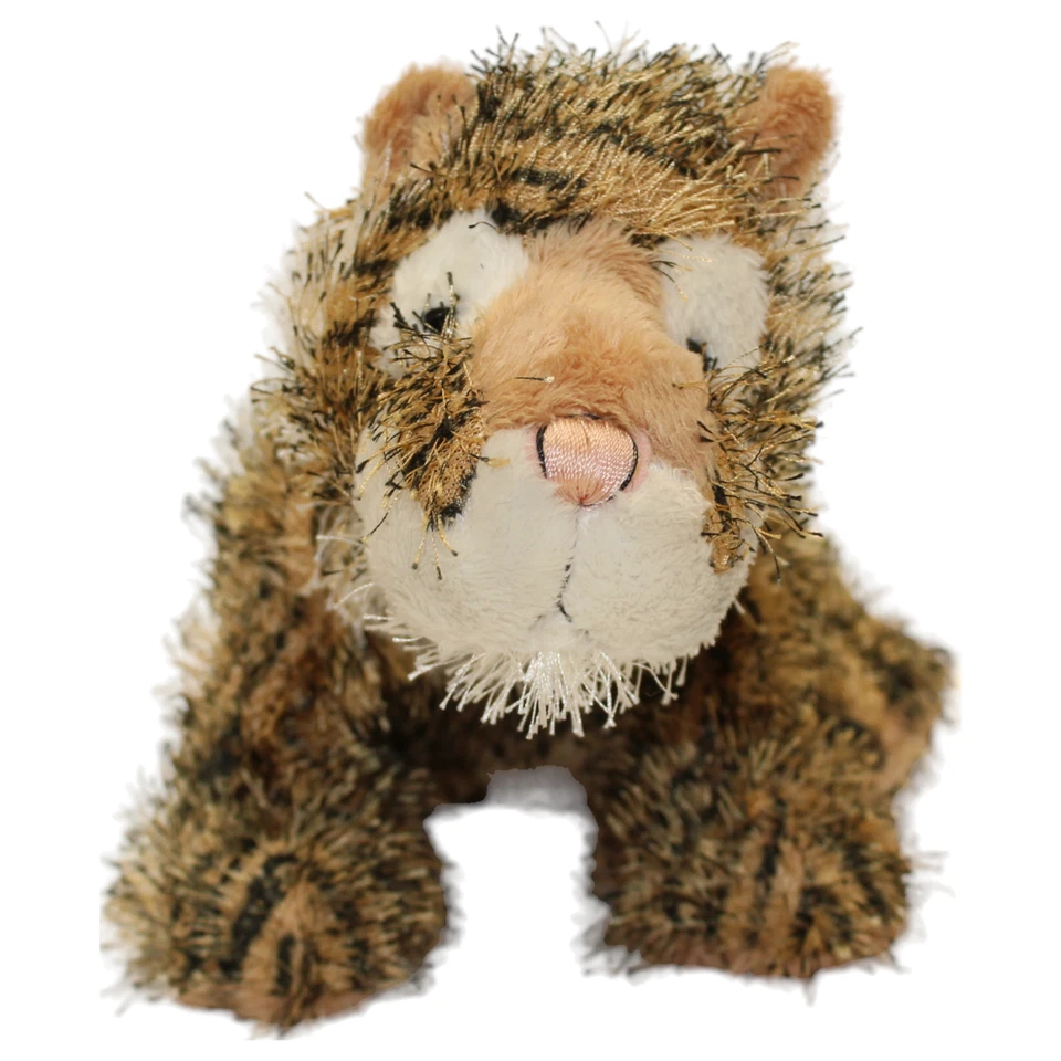 Ganz Webkinz Tiger Scruffy Fuzzy Plush Stuffed Animal Tan Black White NO Code - Image 2 of 4