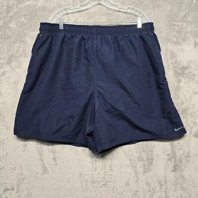 Nike Shorts Mens 4XL Blue Athletic Swim Mesh Lined Drawstring