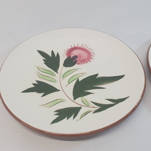 Set Of 2 Stangl Pottery Pink Thistle Bread Plates Butter Dessert 6" - Picture 2 of 8