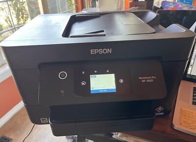 Epson Workforce Pro WF-3820 Wireless Color Inkjet All-in-One Printer, Black