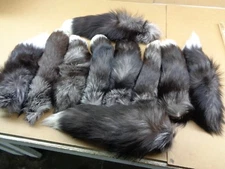 1 Select Quality 3XL Tanned Silver Fox Tail/Crafts/100% USA Real Fur/Purse