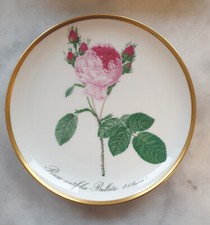 RARITÄT: Hutschenreuther Wandteller/Zierteller, Redouté-Rosen Porzellan Motiv I