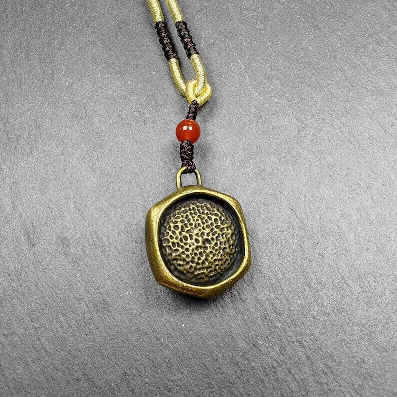 Double Faced Drashi Lhamo Amulet Vintage Tibetan Buddhist Pendant Zashi Lhamo