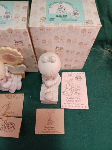 5 Precious Moments Symbol Of Membership Figurines in Boxes 1984, 1986-1989 - Picture 6 of 8