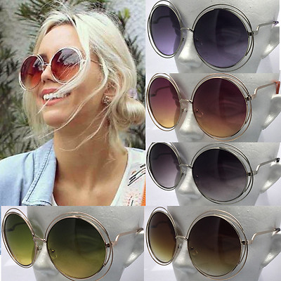 XXL Halo Double Wire Sunglasses Oversized Coachella Big Round Roxanne Bohemian