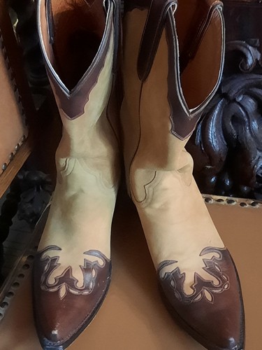 Stivali da cowgirl marroni Marlboro da donna in pelle taglia 7 - Foto 13 di 15